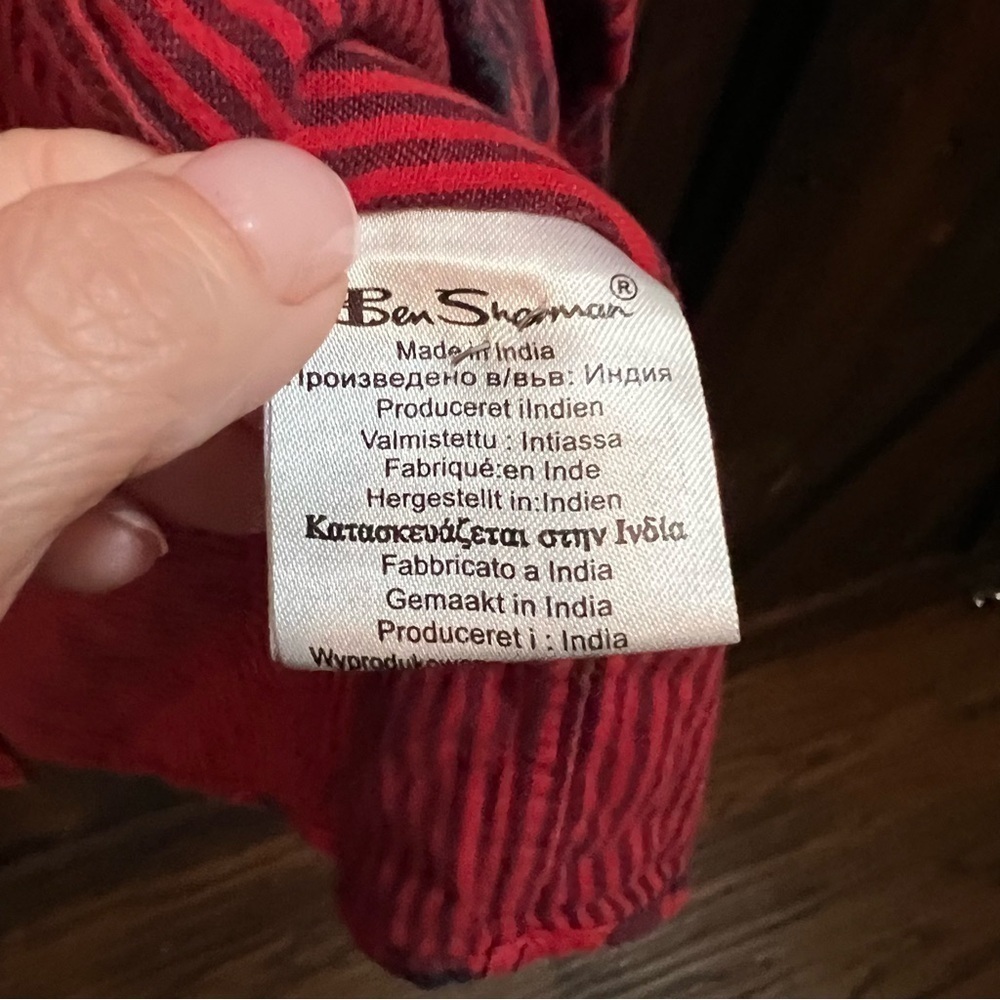 Plaid Ben Sherman Men’s Large - Picture 3 of 4